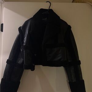 Maniere De Voir Black Teddy Jacket